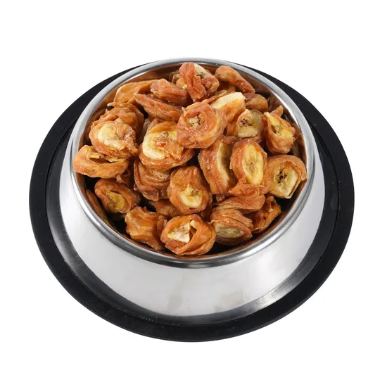 Saúde Natural OEM Sabor Diferente Seco/Pato Seco/Frango Banana Cães Ração Animal Tratar Lanche Alimentos para Animais de Estimação