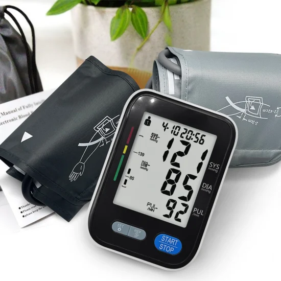 Monitor de pressão arterial LCD para cuidados de saúde Inflação Bpm Monitor de pressão arterial do braço